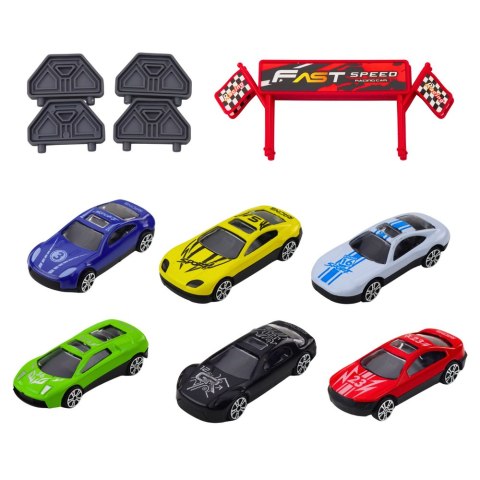LEAN Toys Zestaw Ciężarówka Rozkładana Z Torem Wyścigowym 6 Autek LEAN Toys Zestaw Ciężarówka Rozkładana Z Torem Wyścigowym 6 Autek