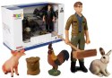 LEAN Toys Zestaw Figurek Farma Zwierzęta Domowe Rolnik