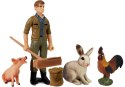 LEAN Toys Zestaw Figurek Farma Zwierzęta Domowe Rolnik