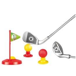 LEAN Toys Zestaw Golfowy Dla Dzieci Kije Piłeczki Flagi Podstawki 48el