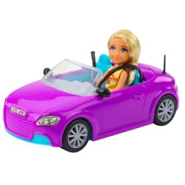 LEAN Toys Zestaw Mini Laleczka Ankiki Samochód Kabriolet Fioletowy