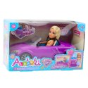 LEAN Toys Zestaw Mini Laleczka Ankiki Samochód Kabriolet Fioletowy