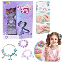 LEAN Toys Zestaw Piękności Biżuteria Bransoletka Koraliki Spinka Syreni Ogon 48el
