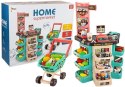 LEAN Toys Zestaw Supermarket Koszyk Sklepowy Waga Czytnik Kart Skaner