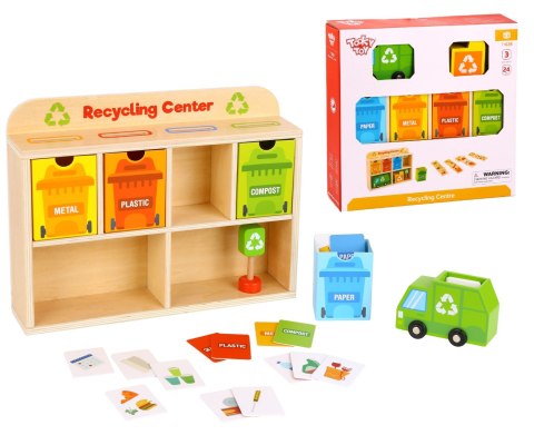 TOOKY TOY Drewniane Centrum Recyklingu Edukacyjny Sorter TOOKY TOY Drewniane Centrum Recyklingu Edukacyjny Sorter