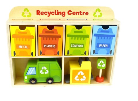 TOOKY TOY Drewniane Centrum Recyklingu Edukacyjny Sorter TOOKY TOY Drewniane Centrum Recyklingu Edukacyjny Sorter