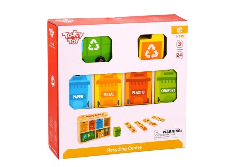 TOOKY TOY Drewniane Centrum Recyklingu Edukacyjny Sorter TOOKY TOY Drewniane Centrum Recyklingu Edukacyjny Sorter
