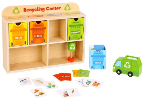 TOOKY TOY Drewniane Centrum Recyklingu Edukacyjny Sorter TOOKY TOY Drewniane Centrum Recyklingu Edukacyjny Sorter