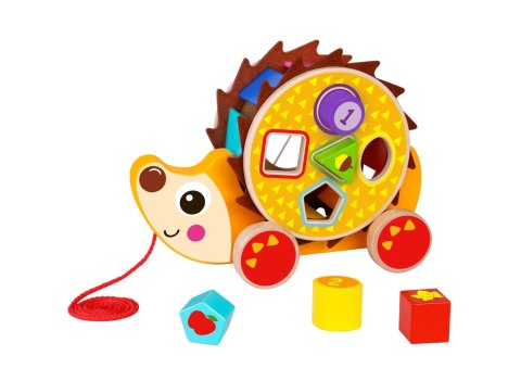 TOOKY TOY Duży Drewniany Sorter Jeż Do Ciągnięcia 2w1 TOOKY TOY Duży Drewniany Sorter Jeż Do Ciągnięcia 2w1