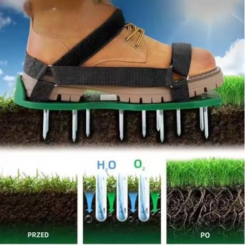 LEAN Aerator Wertykulator Nakładki Na Buty Z Kolcami Do Trawy LEAN Aerator Wertykulator Nakładki Na Buty Z Kolcami Do Trawy