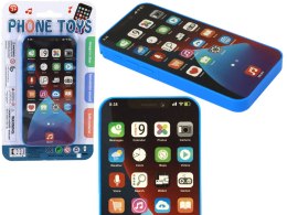 LEAN TOYS Dziecięcy Telefon Ze Światłem i Muzyką Niebieski