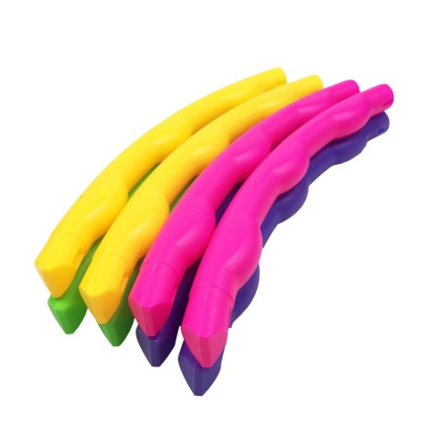 LEAN TOYS Hula Hop Z Wypustkami Składane Kolorowe 7El Średnica 50cm LEAN TOYS Hula Hop Z Wypustkami Składane Kolorowe 7El Średnica 50cm