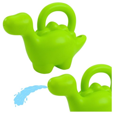 LEAN TOYS Mała Konewka Plastikowa Do Podlewania Dla Dzieci Dinozaur Zielona