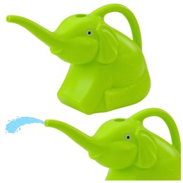 LEAN TOYS Mała Konewka Plastikowa Do Podlewania Dla Dzieci Słoń Zielony