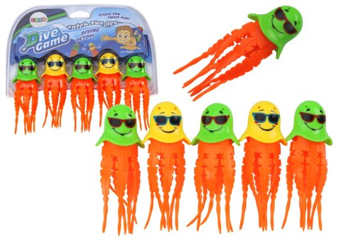LEAN TOYS Zabawki do Kąpieli Zestaw Do Nurkowania Meduzy 6 Sztuk