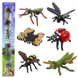 LEAN TOYS Zestaw Mini Figurki Owady Osa Modliszka Biedronka 4-6cm 6szt