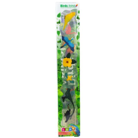 LEAN TOYS Zestaw Mini Figurki Ptaki Egzotyczne Hibiskus Żółty 4-11cm 6szt LEAN TOYS Zestaw Mini Figurki Ptaki Egzotyczne Hibiskus Żółty 4-11cm 6szt