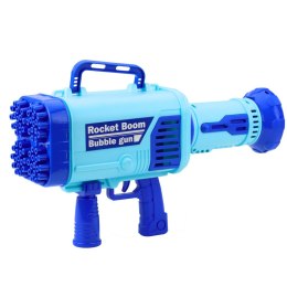LEAN Toys Duży Pistolet Elektryczny Na Bańki Mydlane 64 Otwory Niebieski