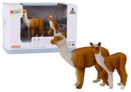 LEAN Toys Figurka Dorosła Lama 8 cm z młodą Lamą 6 cm Zwierzęta Świata