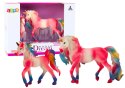 LEAN Toys Figurki Kolekcjonerskie Jednorożec z Małym Różowy 2 El