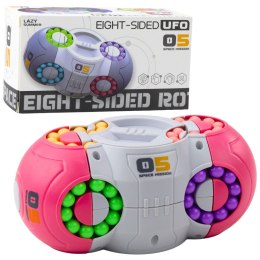 LEAN Toys Gra Logiczna Układanka Ufo Magiczna Kapsuła Obrotowa Różowa