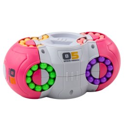 LEAN Toys Gra Logiczna Układanka Ufo Magiczna Kapsuła Obrotowa Różowa