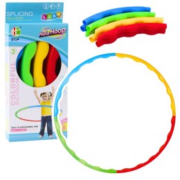 LEAN Toys Hula-hop Z Wypustkami Składane Kolorowe 8 Części 60cm