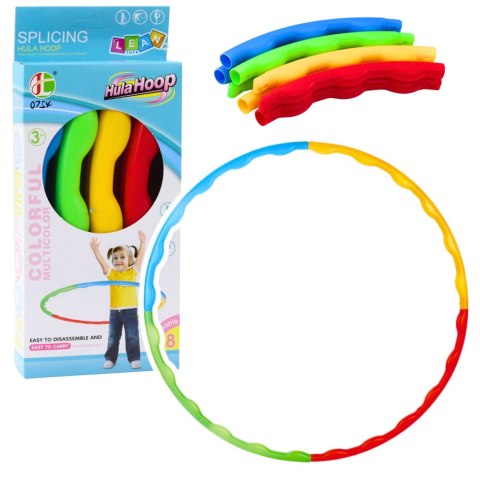 LEAN Toys Hula-hop Z Wypustkami Składane Kolorowe 8 Części 60cm LEAN Toys Hula-hop Z Wypustkami Składane Kolorowe 8 Części 60cm