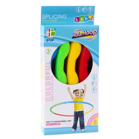 LEAN Toys Hula-hop Z Wypustkami Składane Kolorowe 8 Części 60cm LEAN Toys Hula-hop Z Wypustkami Składane Kolorowe 8 Części 60cm