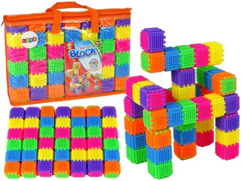 LEAN Toys Klocki Wafle Kolorowe Torba 182 Sztuki