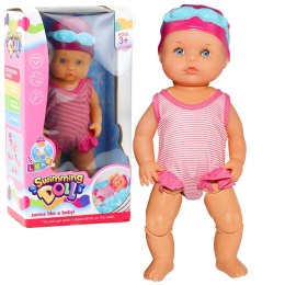 LEAN Toys Lalka Bobas Pływająca Do Kąpieli Porusza Kończynami Różowy Strój