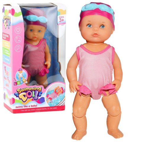 LEAN Toys Lalka Bobas Pływająca Do Kąpieli Porusza Kończynami Różowy Strój