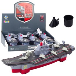 LEAN Toys Lotniskowiec Statek Militarny Napęd Efekt Wodny Wiaderko Lejek