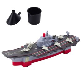 LEAN Toys Lotniskowiec Statek Militarny Napęd Efekt Wodny Wiaderko Lejek