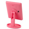 LEAN Toys Lusterko Kosmetyczne 16 Diod LED Z Podstawką Regulacja Różowe
