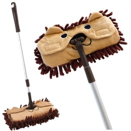 LEAN Toys Mop Dla Dzieci Z Rączką Teleskopową Zwierzątko Brązowy