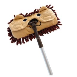 LEAN Toys Mop Dla Dzieci Z Rączką Teleskopową Zwierzątko Brązowy