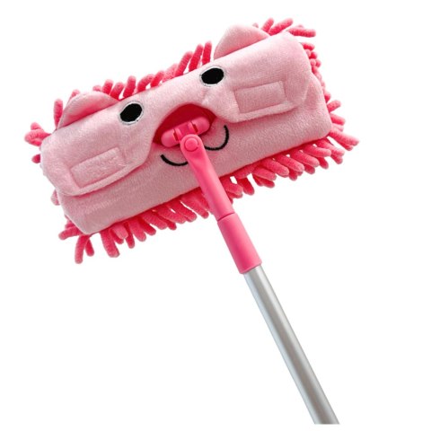 LEAN Toys Mop Dla Dzieci Z Rączką Teleskopową Zwierzątko Różowy LEAN Toys Mop Dla Dzieci Z Rączką Teleskopową Zwierzątko Różowy