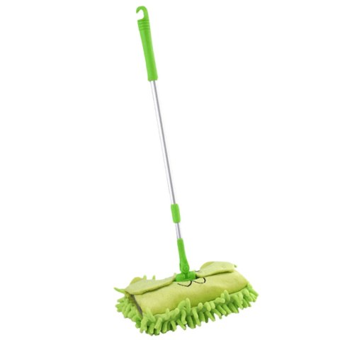 LEAN Toys Mop Dla Dzieci Z Rączką Teleskopową Zwierzątko Zielony LEAN Toys Mop Dla Dzieci Z Rączką Teleskopową Zwierzątko Zielony
