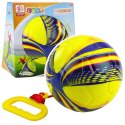 LEAN Toys Piłka Piankowa Na Sznurku Ze Ściągaczem Uchwyt Żółta 14cm