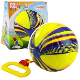 LEAN Toys Piłka Piankowa Na Sznurku Ze Ściągaczem Uchwyt Żółta 14cm
