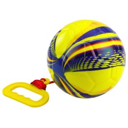 LEAN Toys Piłka Piankowa Na Sznurku Ze Ściągaczem Uchwyt Żółta 14cm