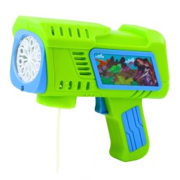 LEAN Toys Pistolet Na Bańki Mydlane Dioda LED Zielony Dinozaury