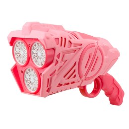 LEAN Toys Pistolet Na Bańki Mydlane Na Baterie Światła LED Różowy