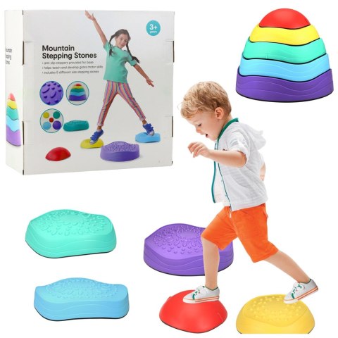 LEAN Toys Ścieżka Sensoryczna Kamienie Równoważne Dla Dzieci Kolorowe 5el LEAN Toys Ścieżka Sensoryczna Kamienie Równoważne Dla Dzieci Kolorowe 5el