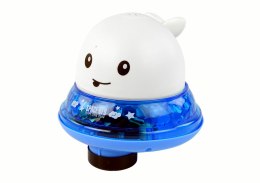 LEAN Toys Wieloryb Tryskający Wodą z Podstawką Zabawka do Kąpieli Biała
