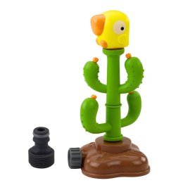 LEAN Toys Zabawka Wodna Kaktus Z Papugą Obracający się 360° Zielony