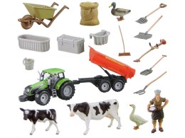 LEAN Toys Zestaw Do Złożenia DIY Farma Wysoki Płot Zwierzęta Krowa Kaczka