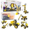LEAN Toys Zestaw Klocków Konstrukcyjnych Maszyny Budowlane 8w1 100el
