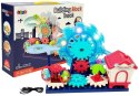 LEAN Toys Zestaw Klocków ze Zjeżdzalnią Diabelski Młyn Koła Zębate na Baterie